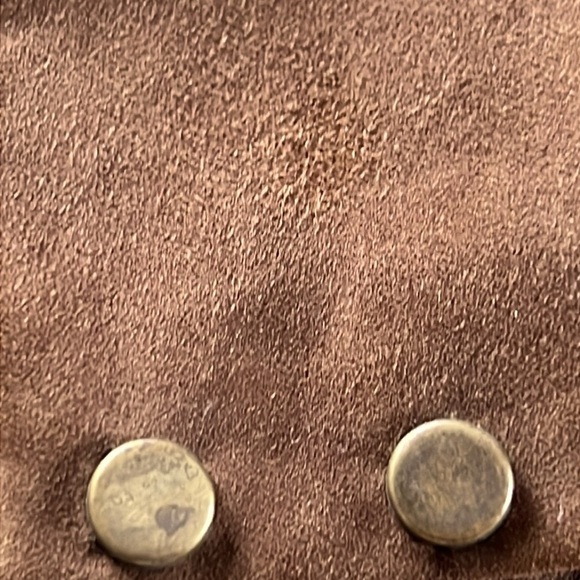 VS2 by Vakko Vintage Brown Studded Slit Suede Lined Skirt Size 10 - Picture 13 of 17